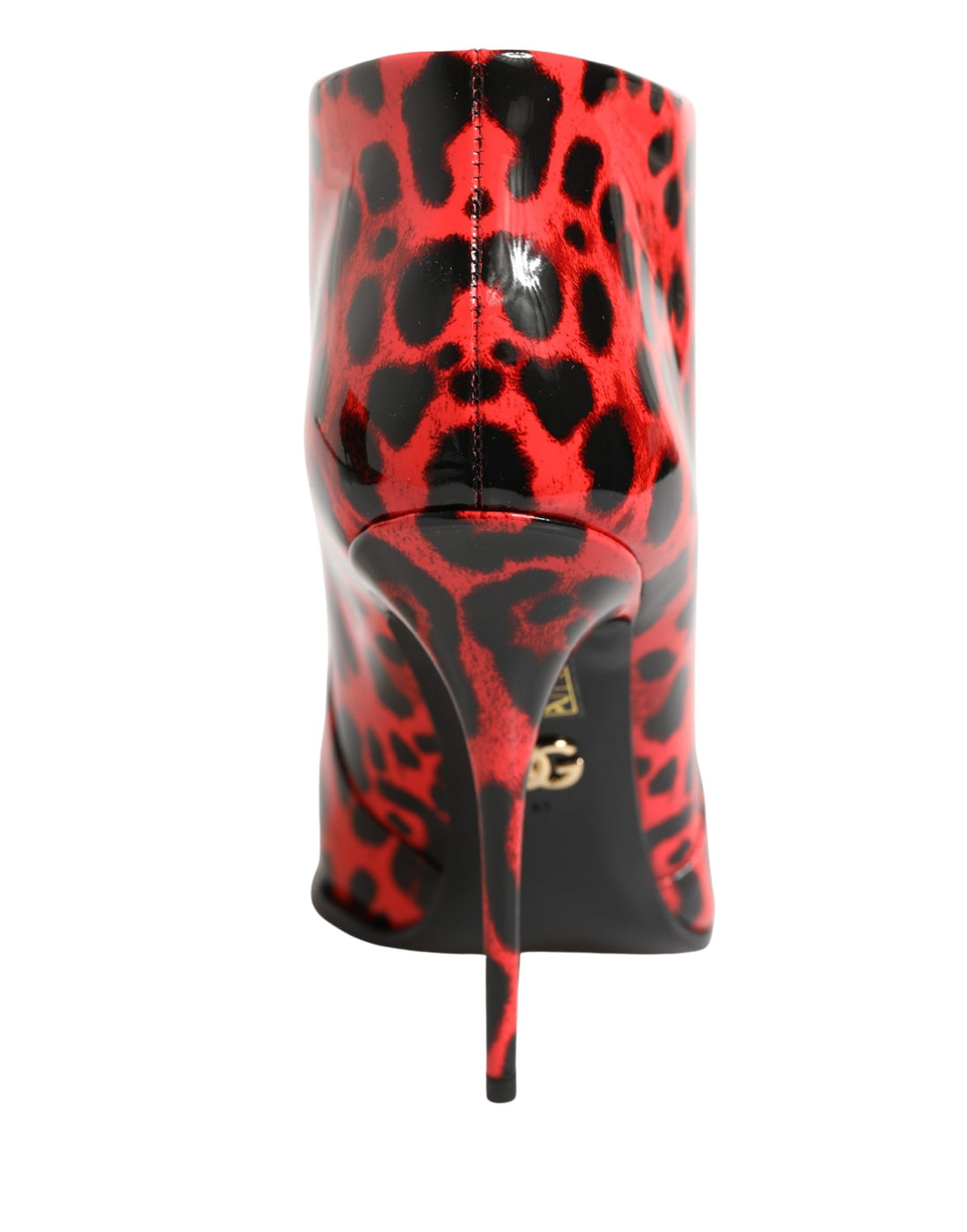 Dolce &amp; Gabbana Red Leopard Cardinale Ankle Boots Shoes