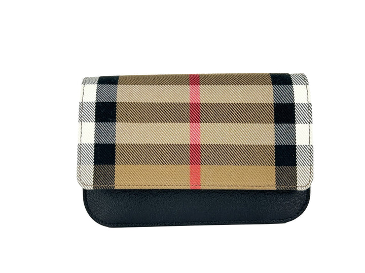 Burberry Small Leather Madison Crossbody Check Bag