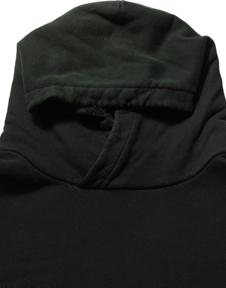 Dolce &amp; Gabbana Black Cotton Hooded Men Sweatshirt Sweater