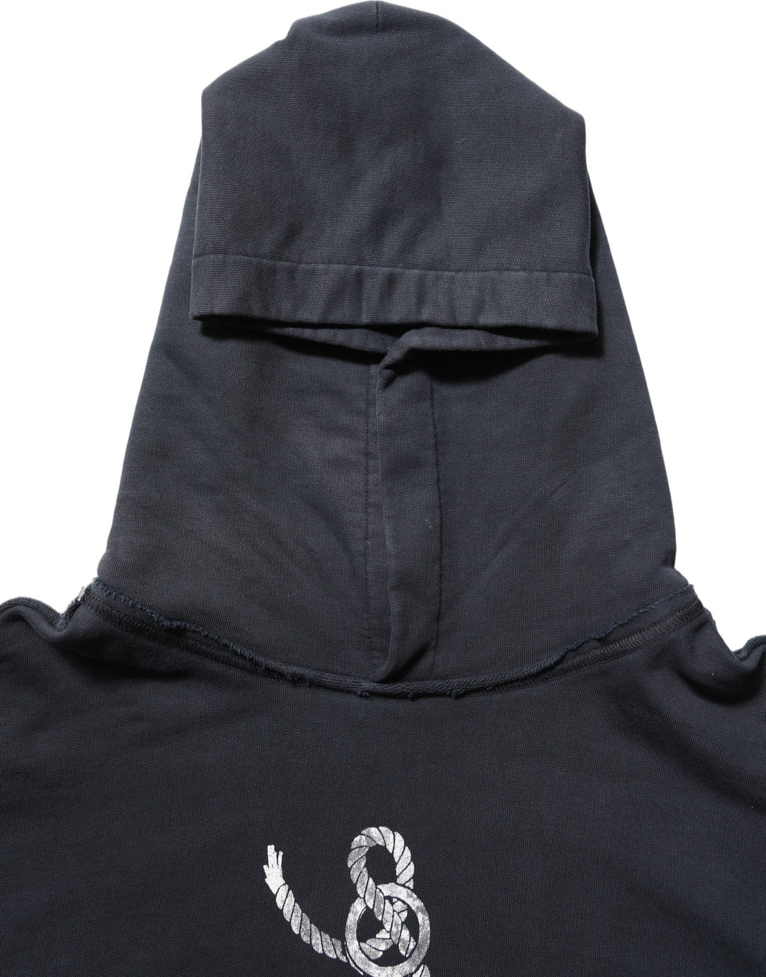 Dolce &amp; Gabbana Black Anchor Print Hooded Sweatshirt Sweater