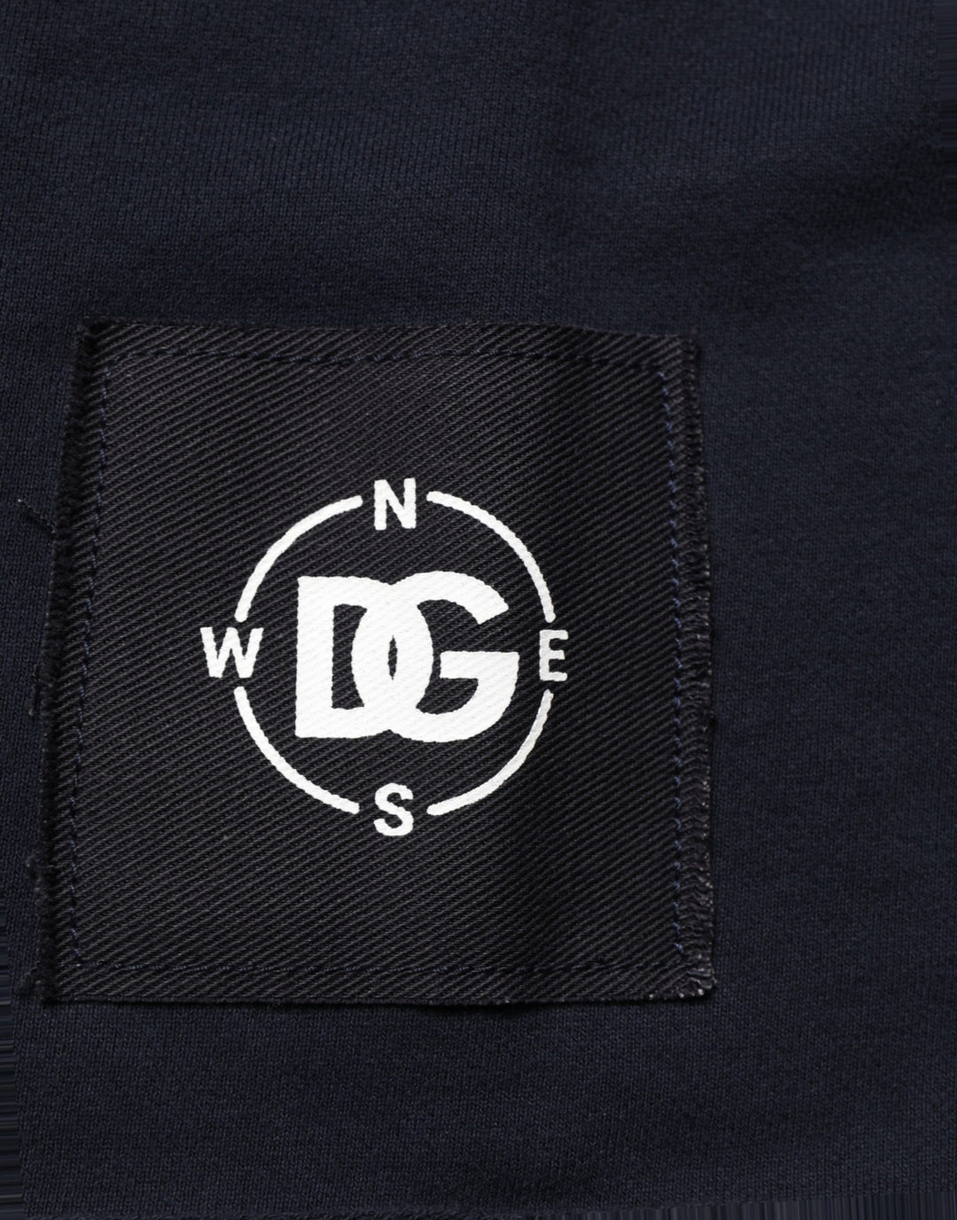 Dolce &amp; Gabbana Dark Blue Logo Cotton Sweatshirt Sweater