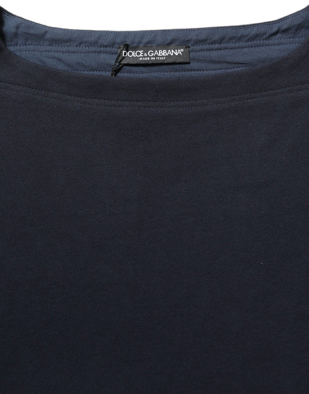 Dolce &amp; Gabbana Dark Blue Logo Cotton Sweatshirt Sweater