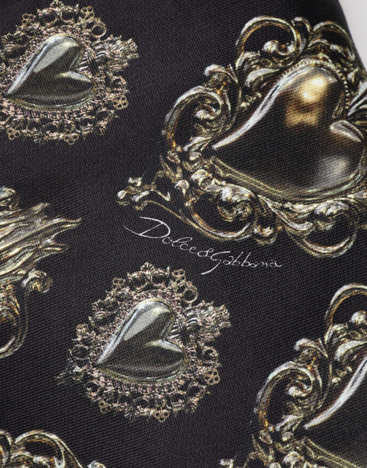 Dolce &amp; Gabbana Black Sacred Heart Cotton Sweatshirt Sweater