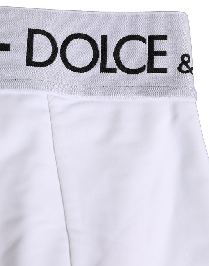 Dolce &amp; Gabbana White Logo Waistband Coulotte Panty Underwear