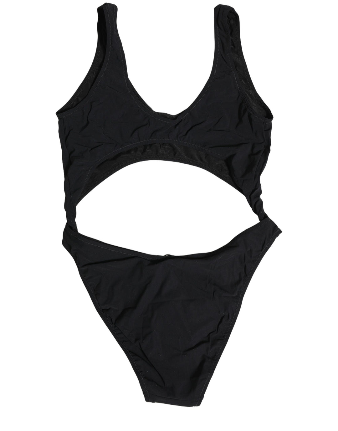 Dolce &amp; Gabbana Black Cutout Logo One Piece Swimsuit Swimwear