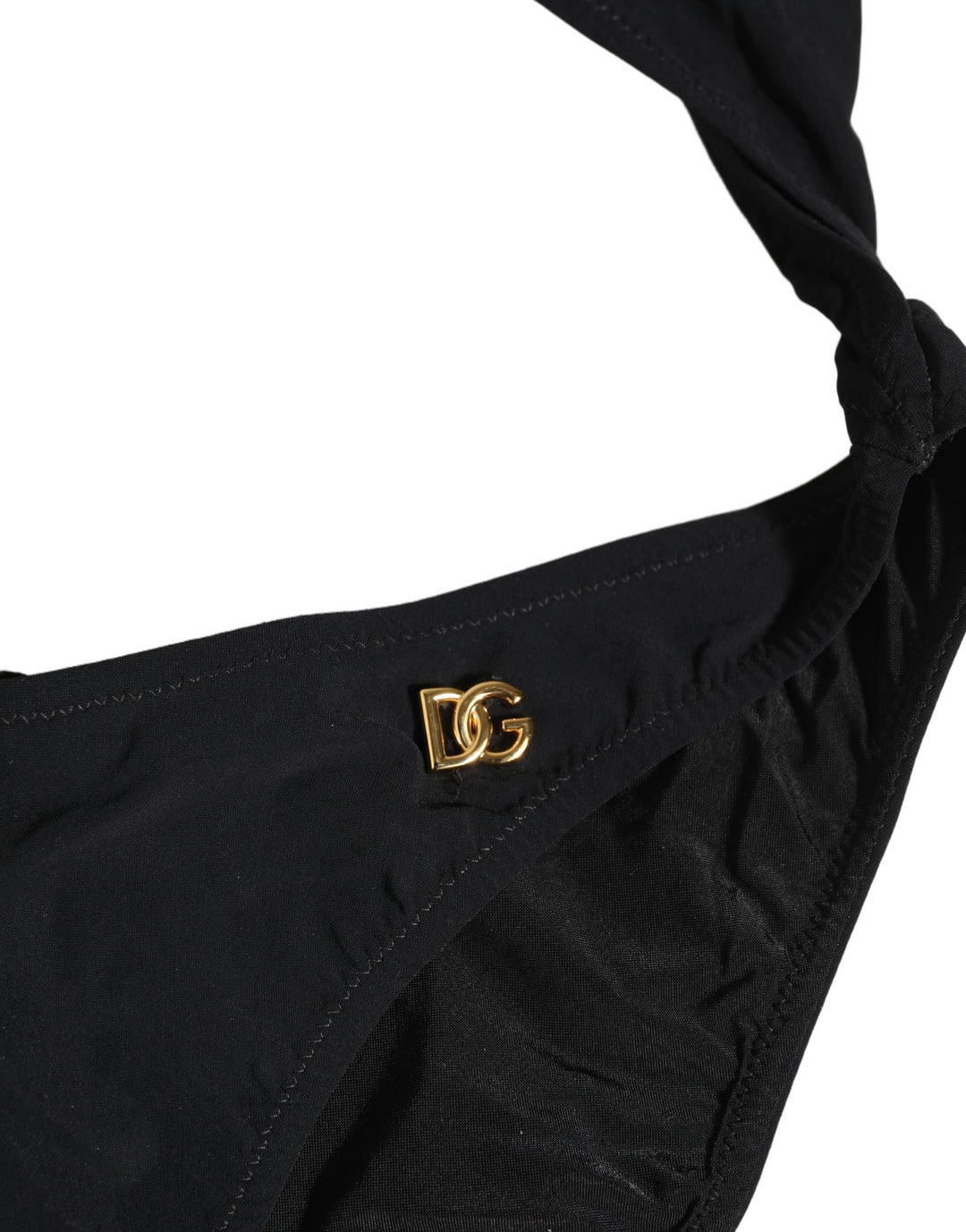 Dolce &amp; Gabbana Black Cutout Logo One Piece Swimsuit Swimwear
