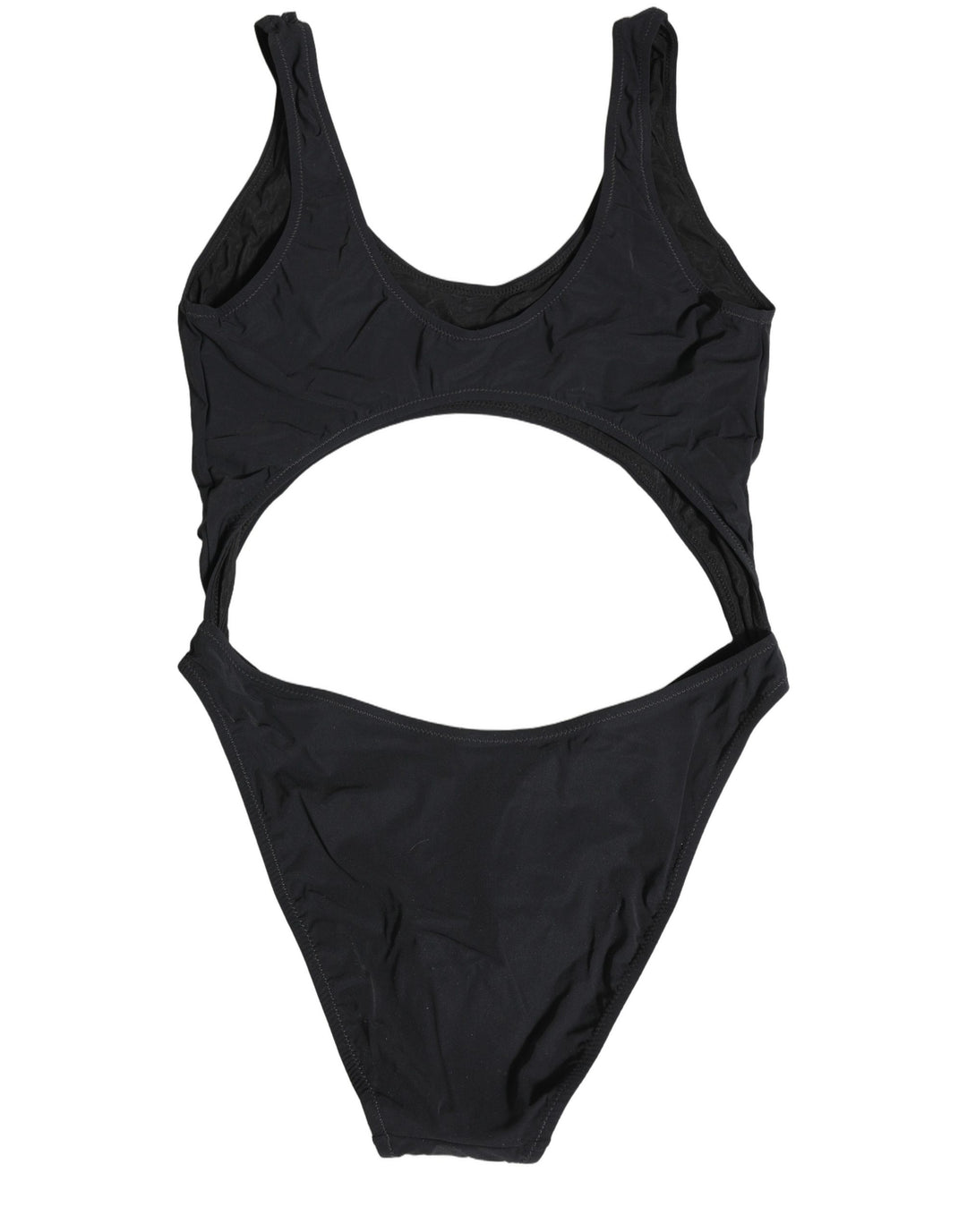 Dolce &amp; Gabbana Black Cutout Logo One Piece Swimsuit Swimwear