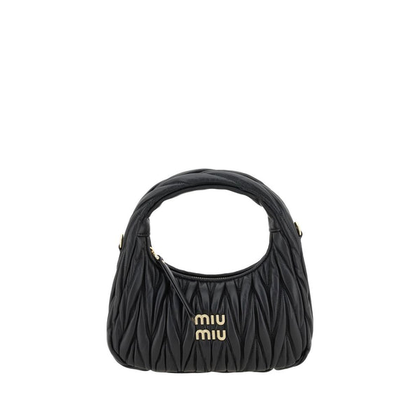 Miu - Black Calf Leather Bos Taurus Handbag