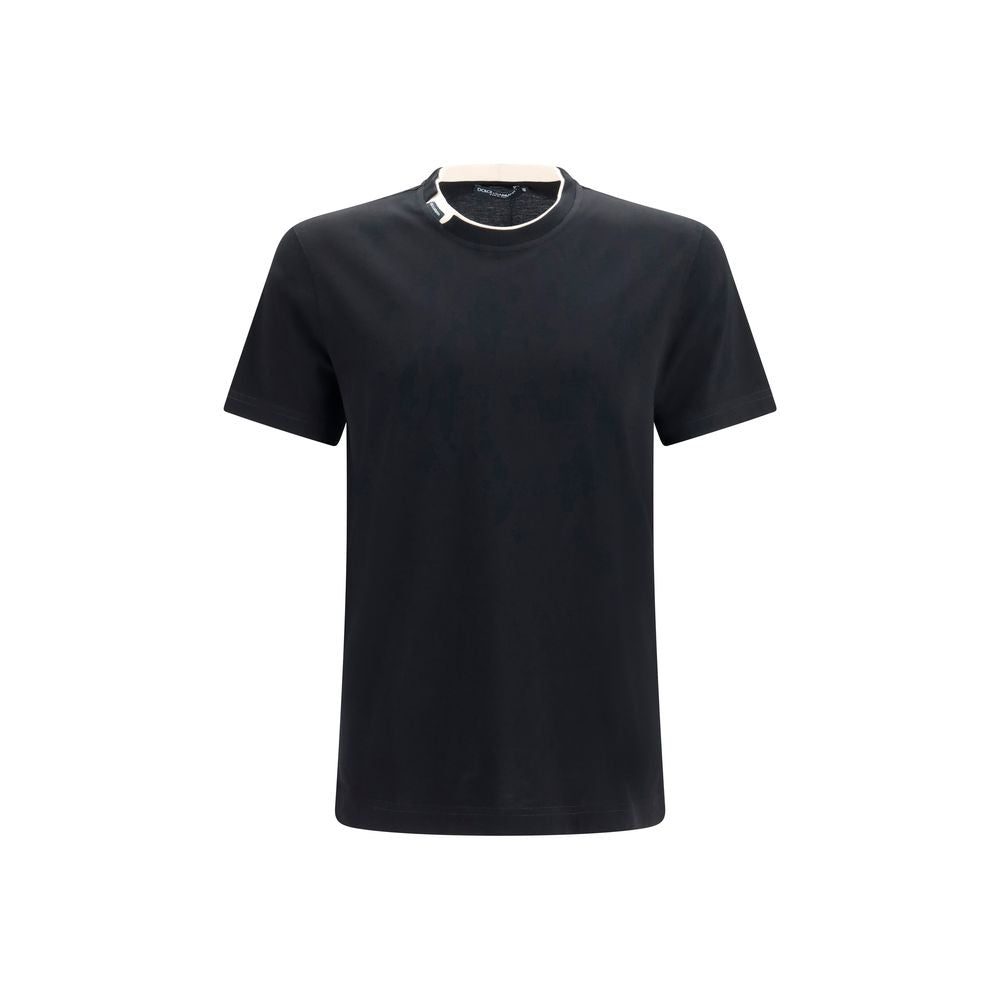 Dolce &amp; Gabbana Black Cotton T-Shirt