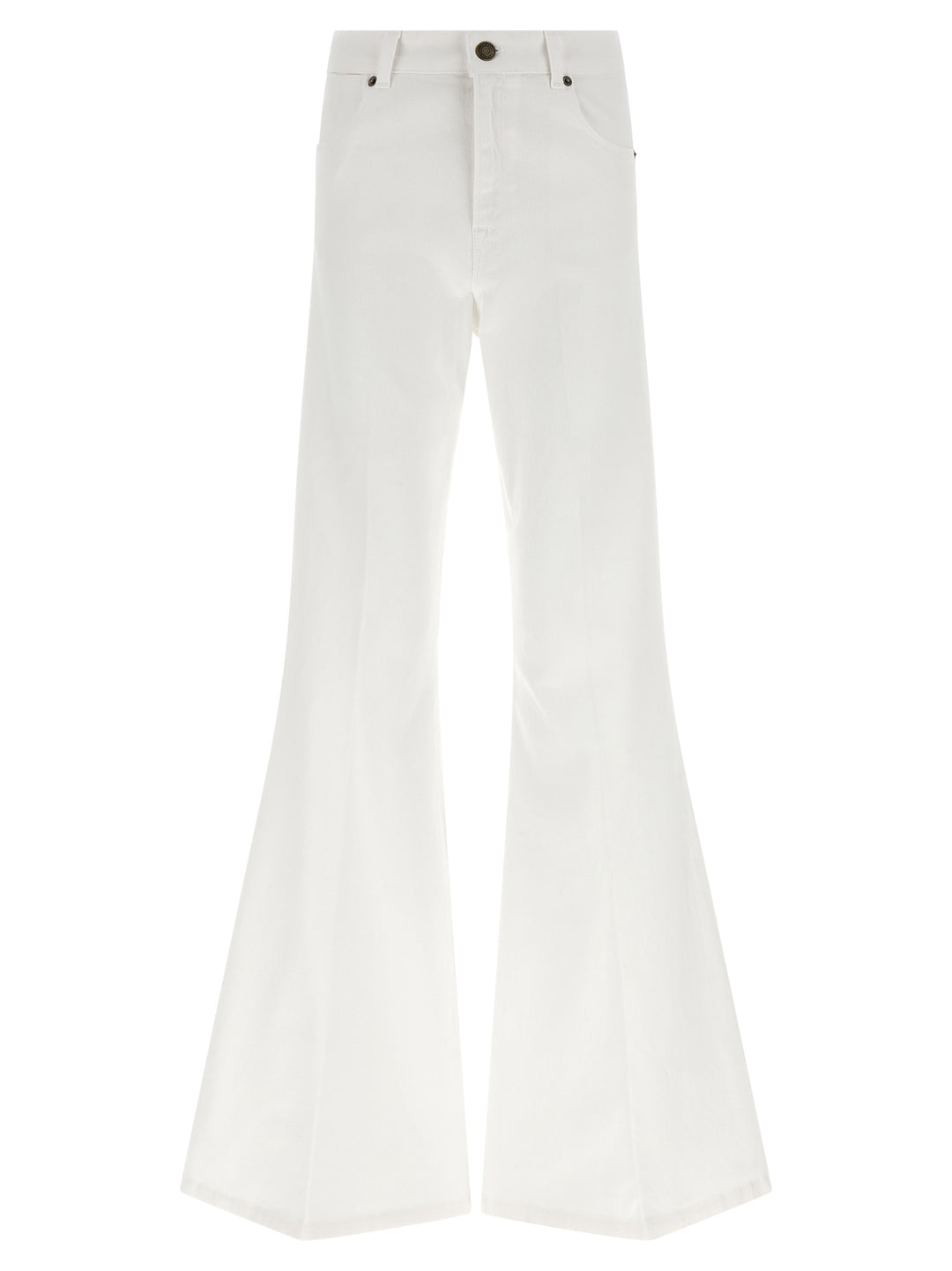 Twinset White Cotton Flared Jeans