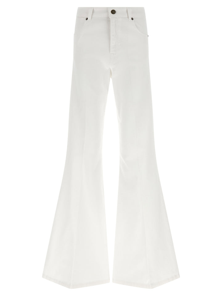 Twinset White Cotton Flared Jeans