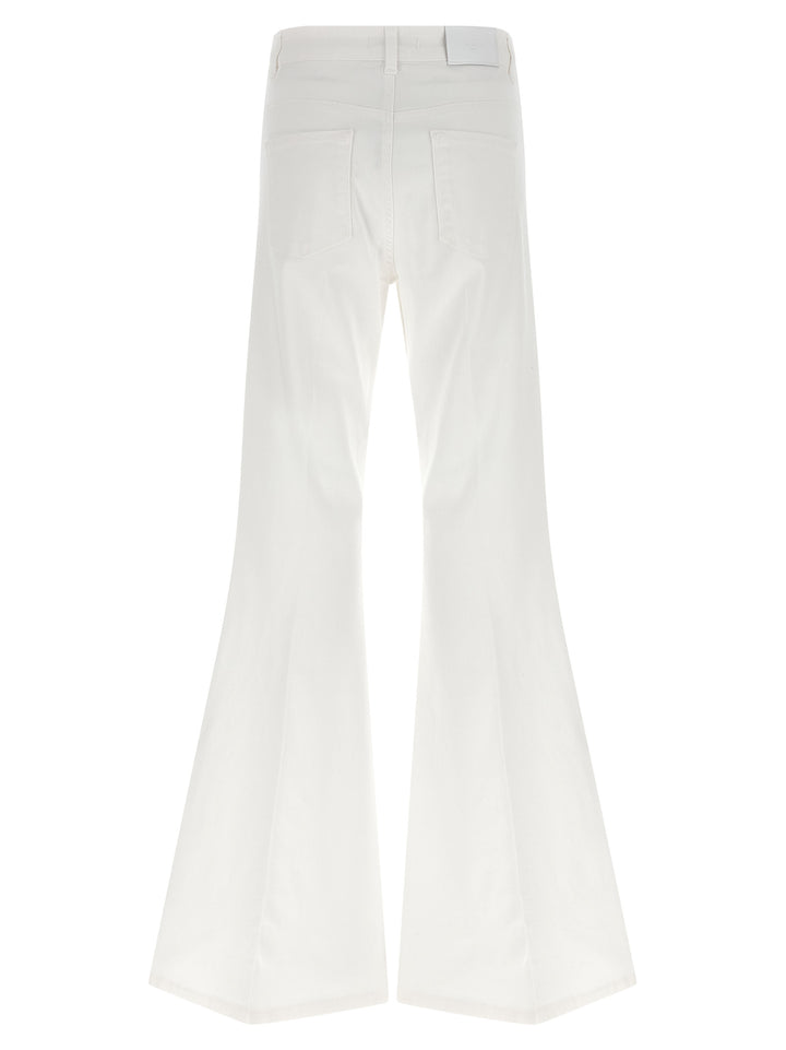 Twinset White Cotton Flared Jeans