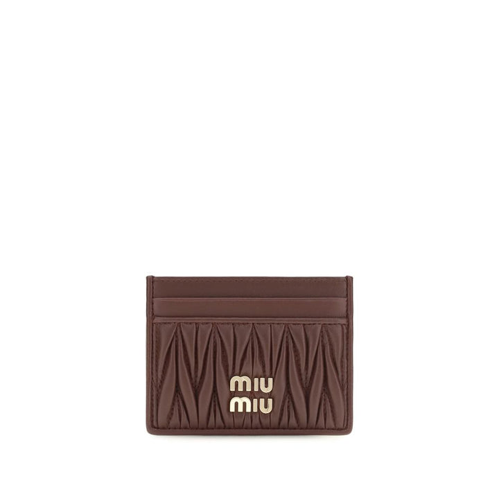 Miu Miu Bordeaux Lamb Ovis Aries Aries Wallet