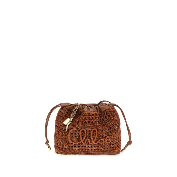 Chloé - Brown Raffia Shoulder Bag