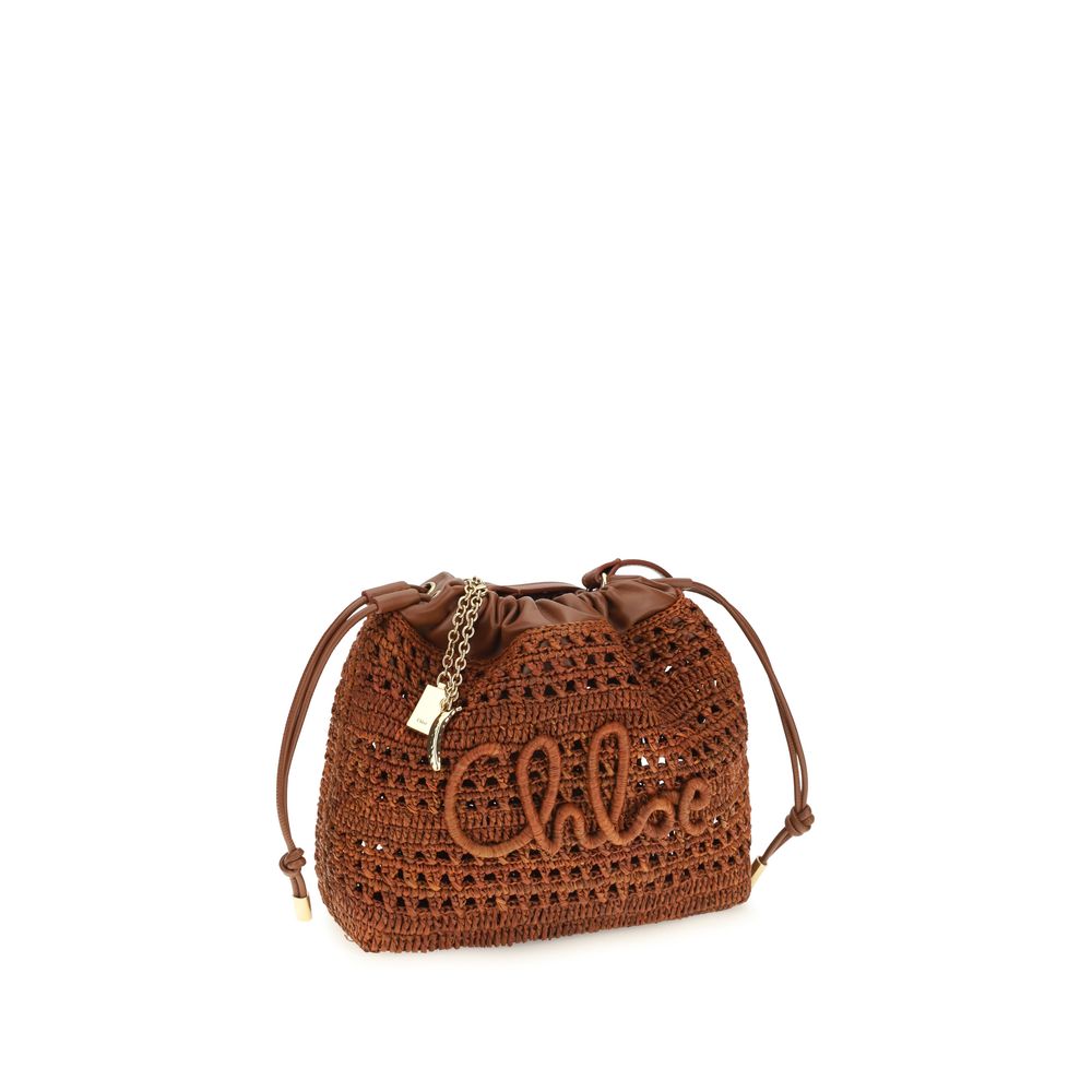 Chloé - Brown Raffia Shoulder Bag