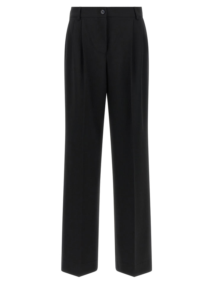 Dolce &amp; Gabbana Black Virgin Wool Casual Pants