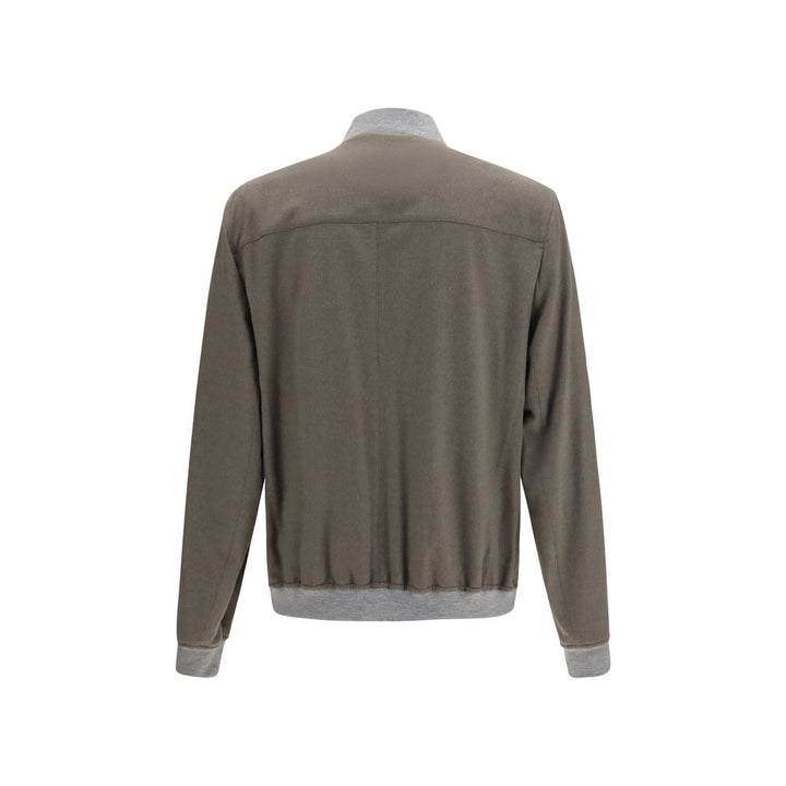Brunello Cucinelli Bicolor Cashmere Bomber