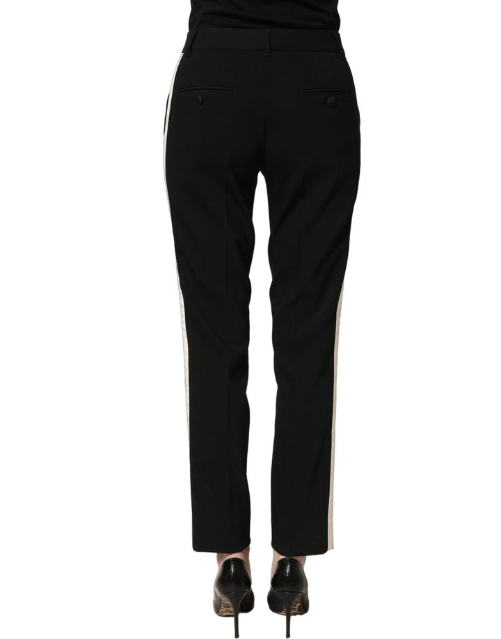 Dolce &amp; Gabbana Black HighWaist Straight Dress Trouser Pants