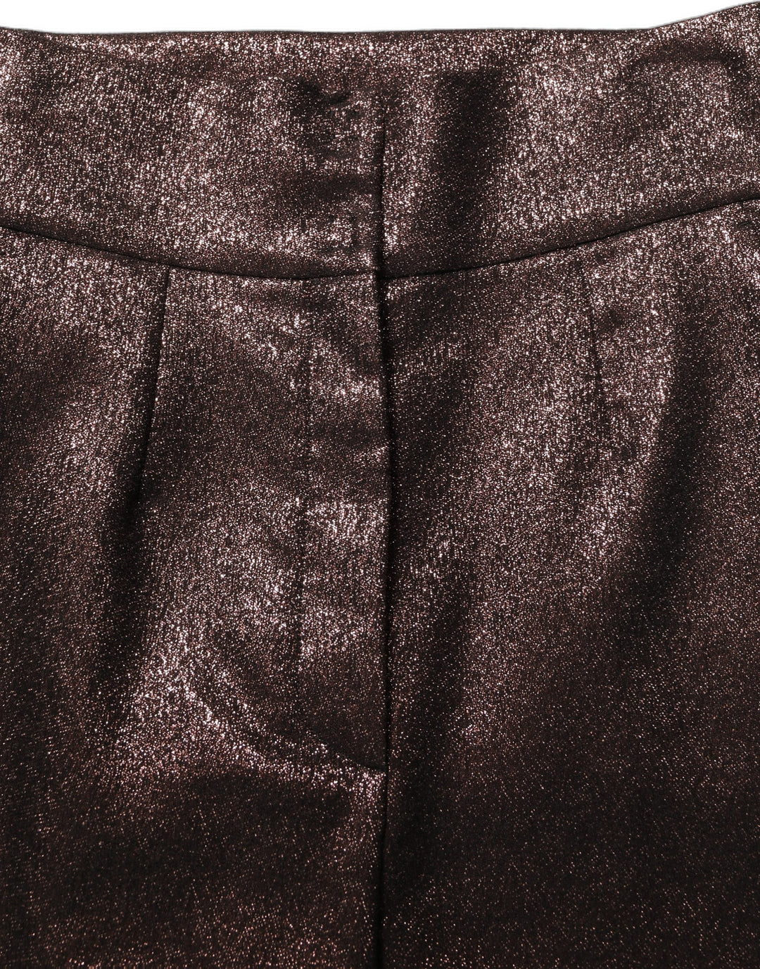 Dolce &amp; Gabbana Metallic Brown High Waist Tapered Leg Pants