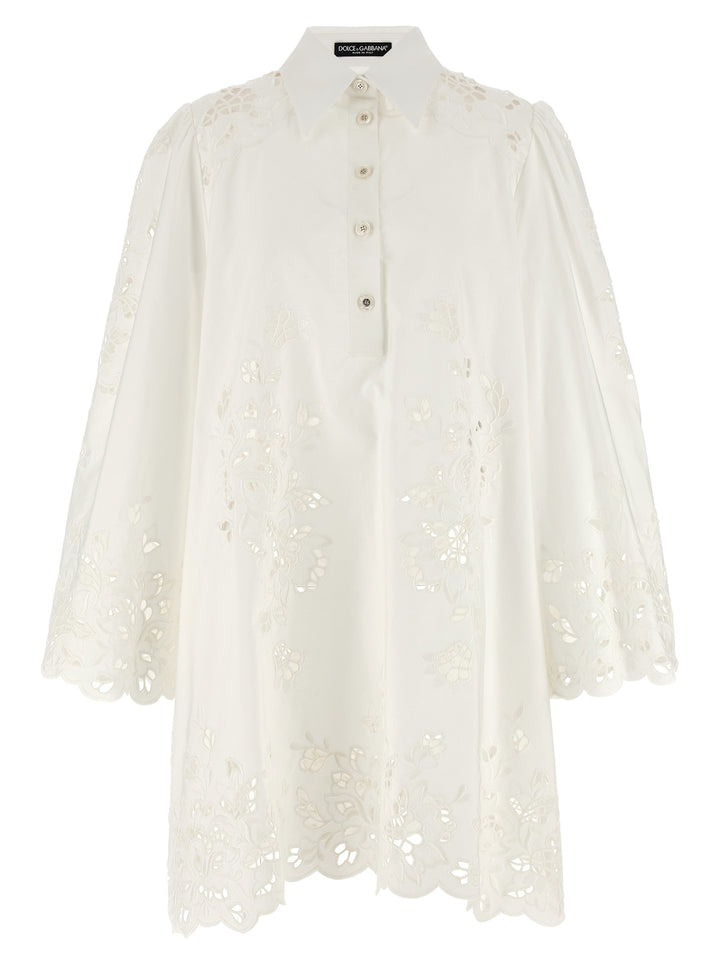 Dolce &amp; Gabbana White Cotton Short Dress