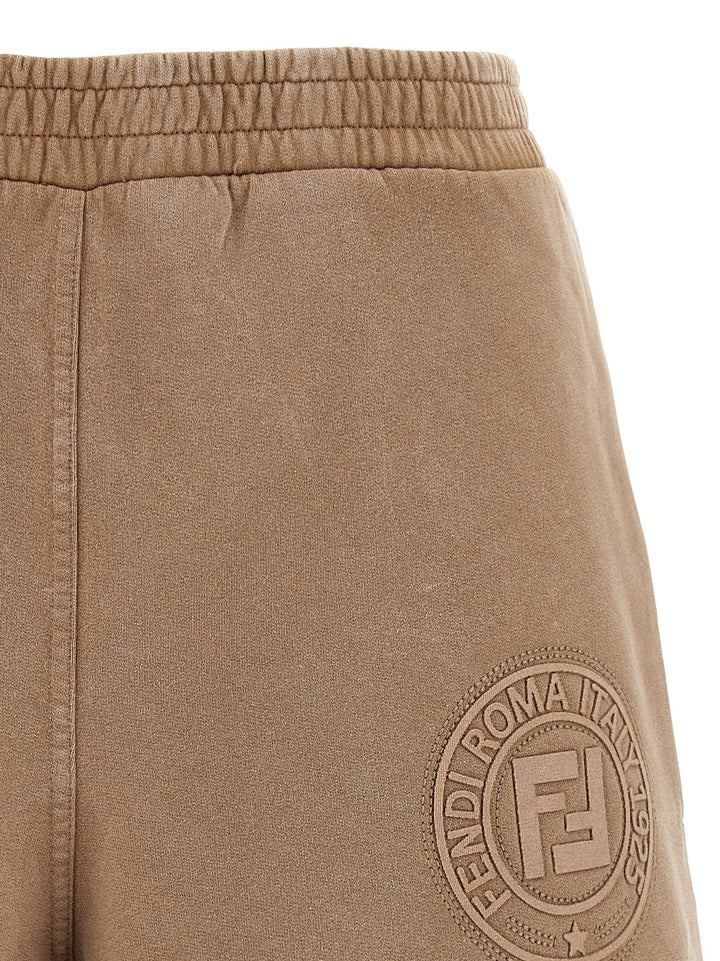 Fendi Brown Cotton Bermuda Shorts