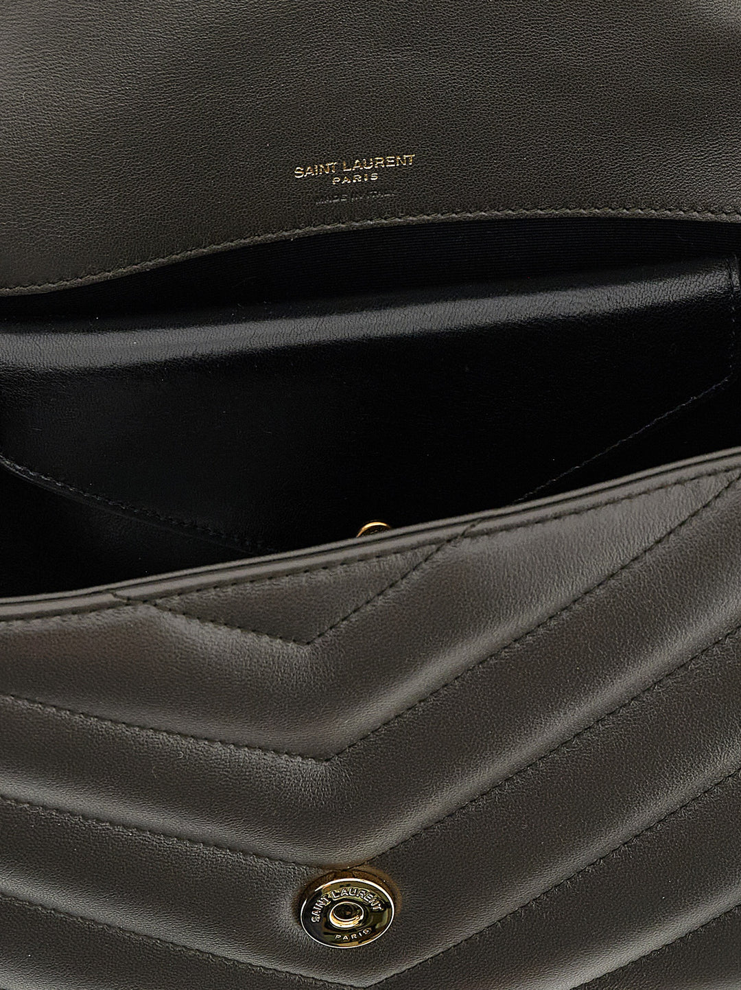 Saint Laurent Brown Lamb Leather Shoulder Bag