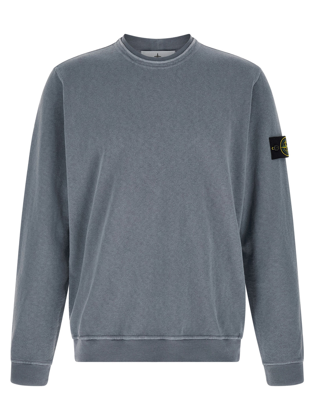 Stone Island Blue Cotton Sweatshirt