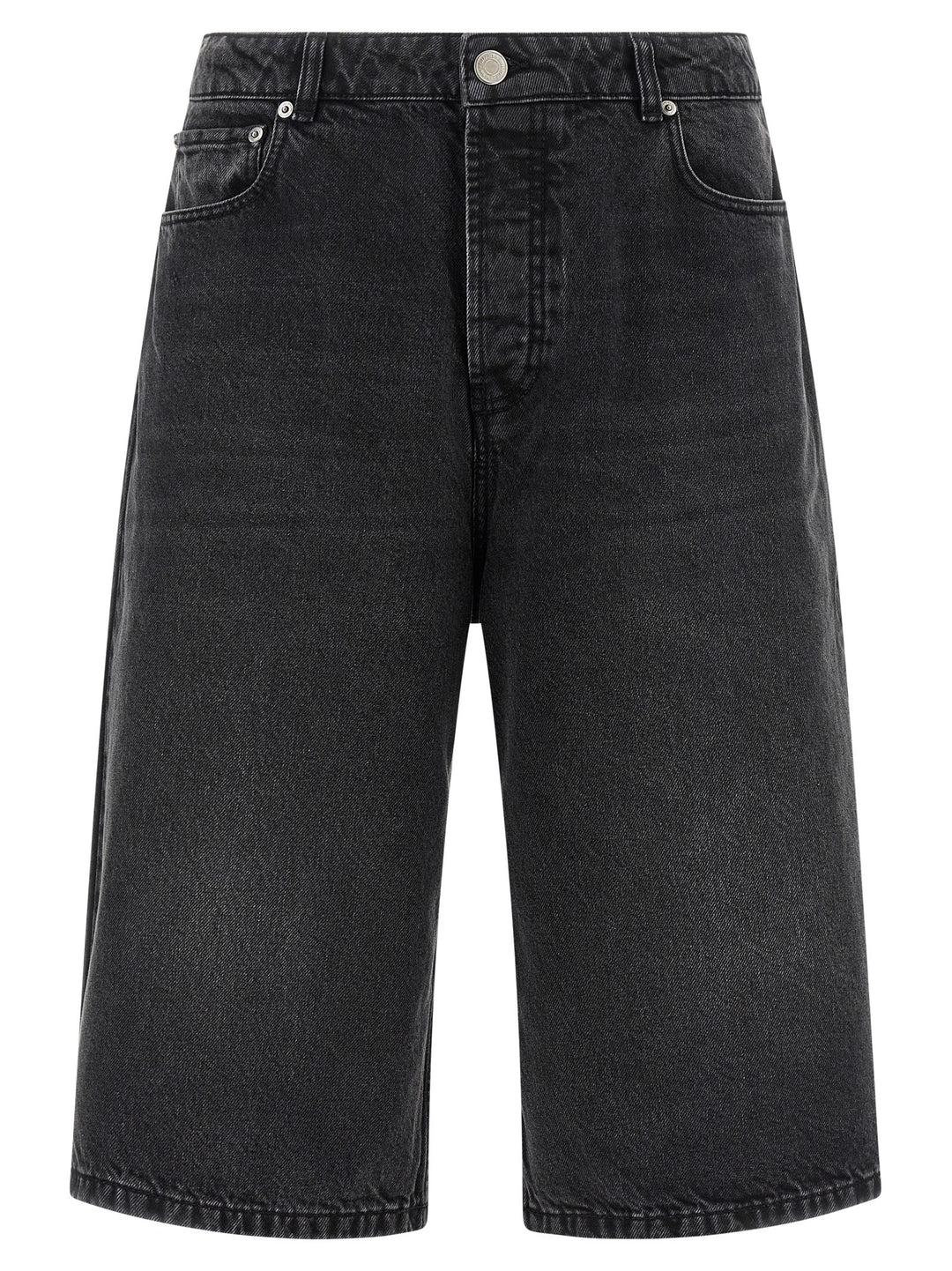 Ami Paris Black Cotton Bermuda Shorts