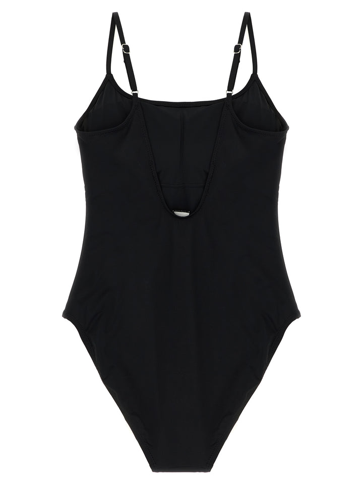 Polo Ralph Lauren Black Nylon One-Piece Swimsuit