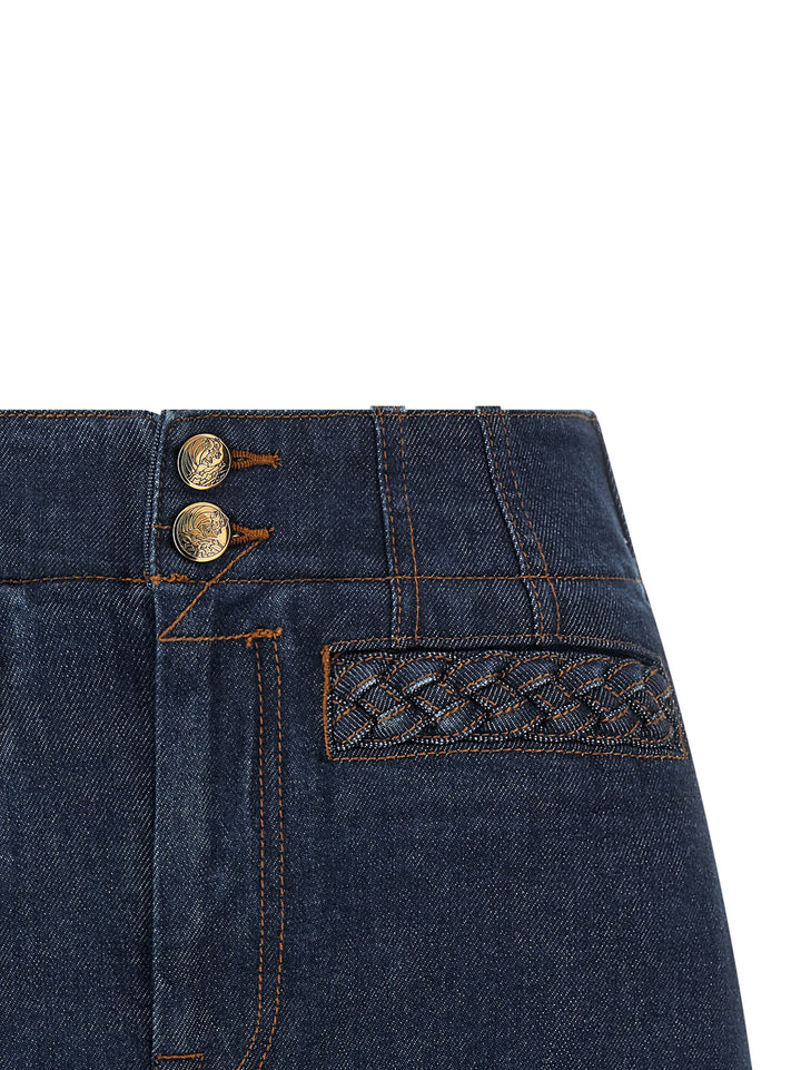 Zimmermann Blue Cotton Bermuda Shorts