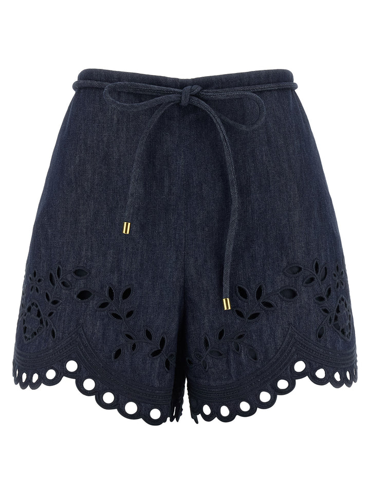 Zimmermann Blue Cotton Bermuda Shorts