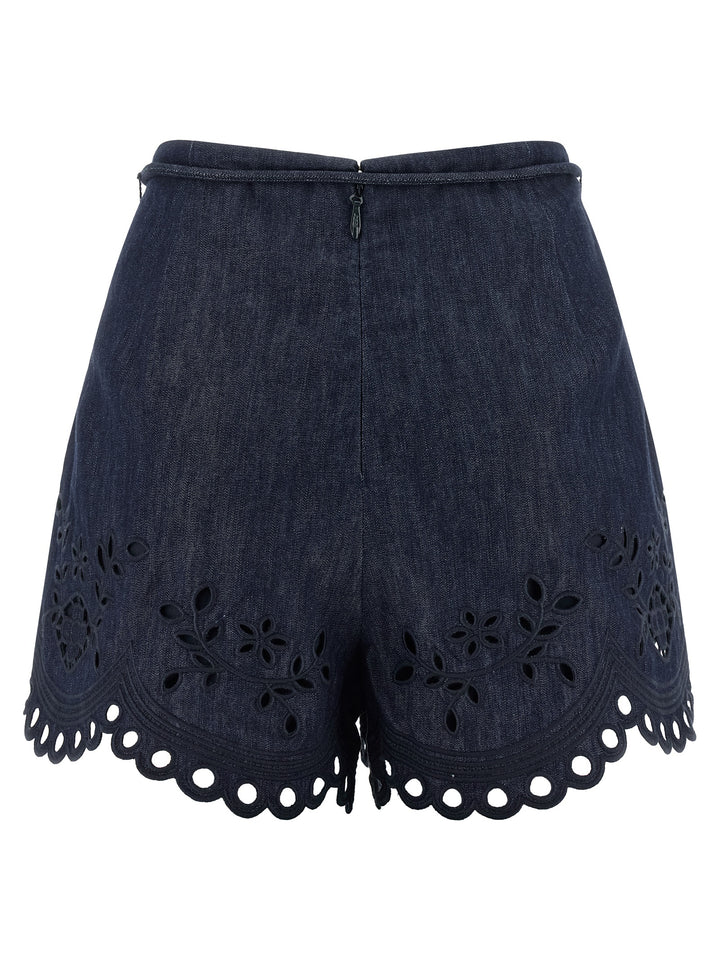 Zimmermann Blue Cotton Bermuda Shorts