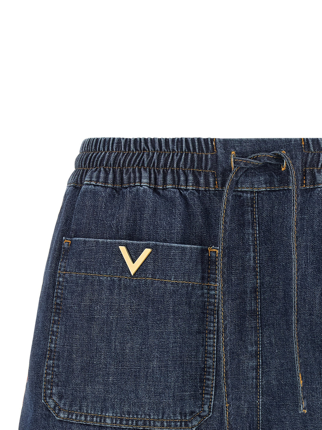 Valentino Garavani Blue Cotton Bermuda Shorts