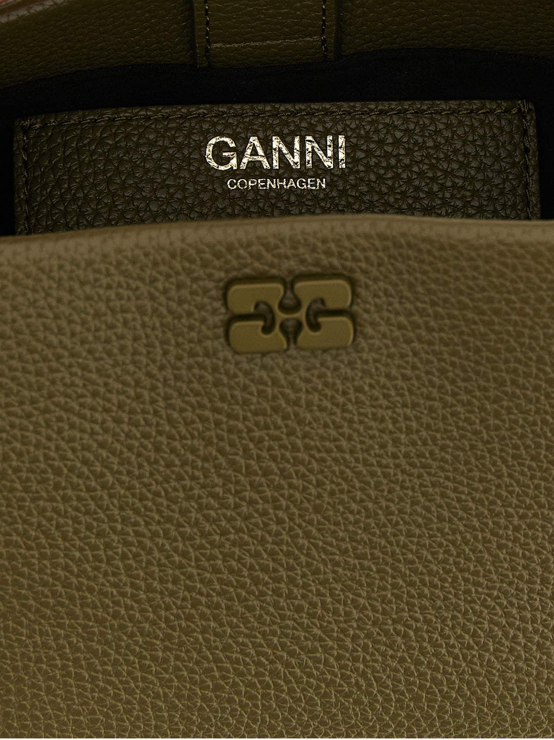 Ganni Bicolor Polyester Handbag