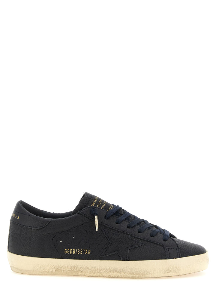 Golden Goose Blue Cowhide Low Top Sneakers