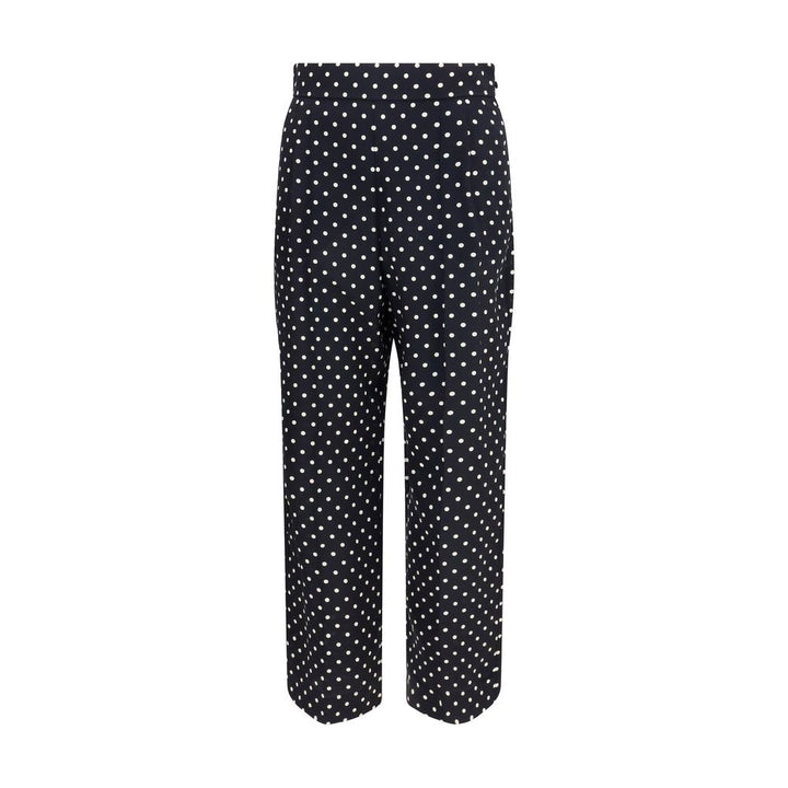 Valentino Black Silk Cropped Pants