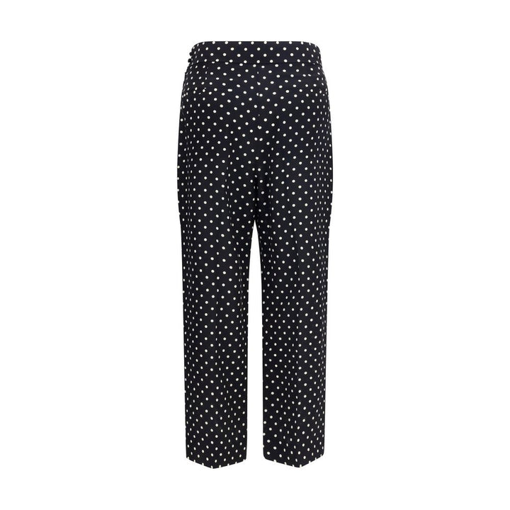 Valentino Black Silk Cropped Pants