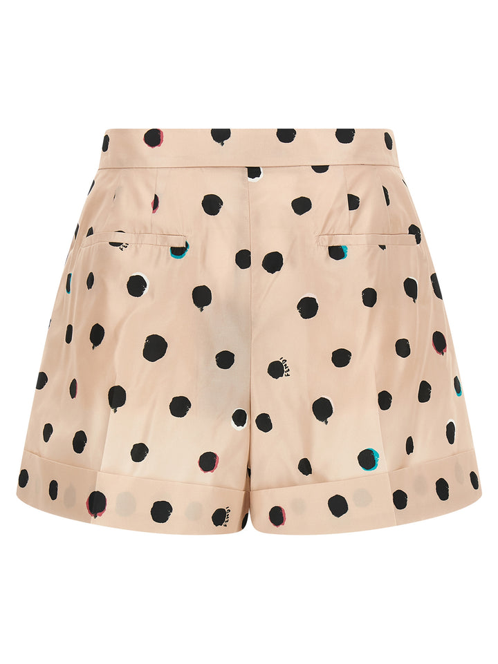 Fendi Multicolor Silk Bermuda Shorts