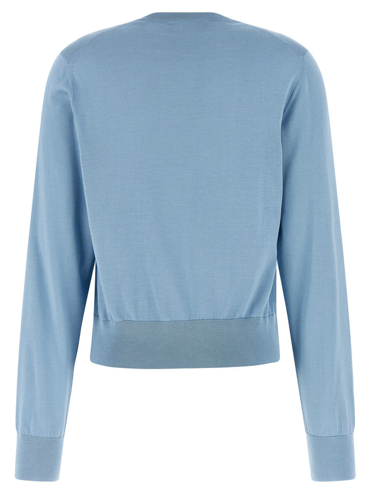 Dolce &amp; Gabbana Blue Silk Cardigan