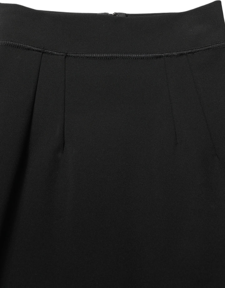 Dolce &amp; Gabbana Black Nylon High Waist Fit Sheath Mini Skirt