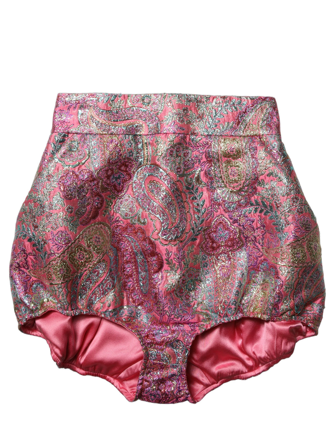 Dolce &amp; Gabbana Pink Floral HighWaist Jacquard Hotpants Shorts