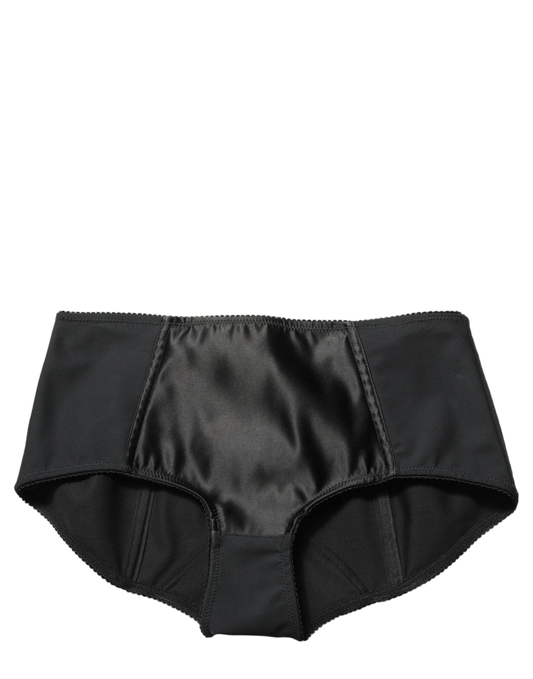 Dolce &amp; Gabbana Black Low Waist Satin Culotte Hotpants Shorts