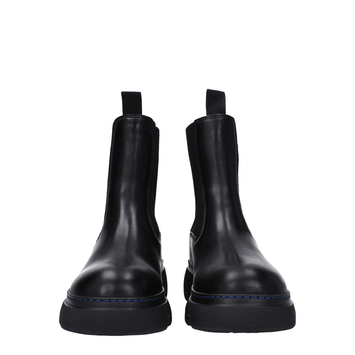 Burberry Black Leather Ankle Boots