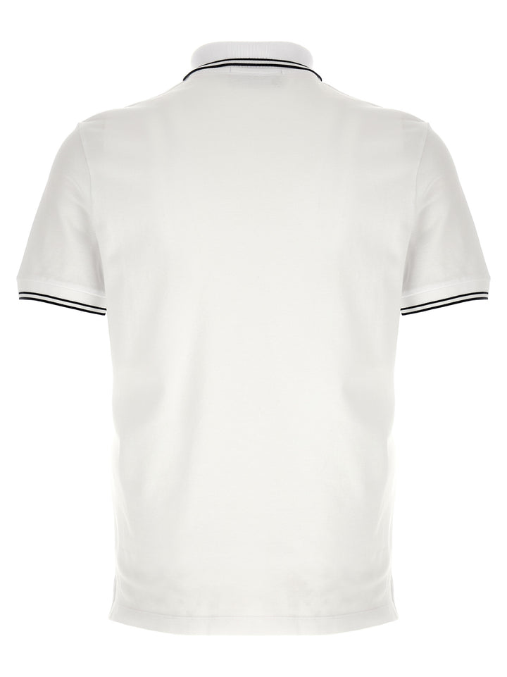 Stone Island White Cotton Polo Shirt