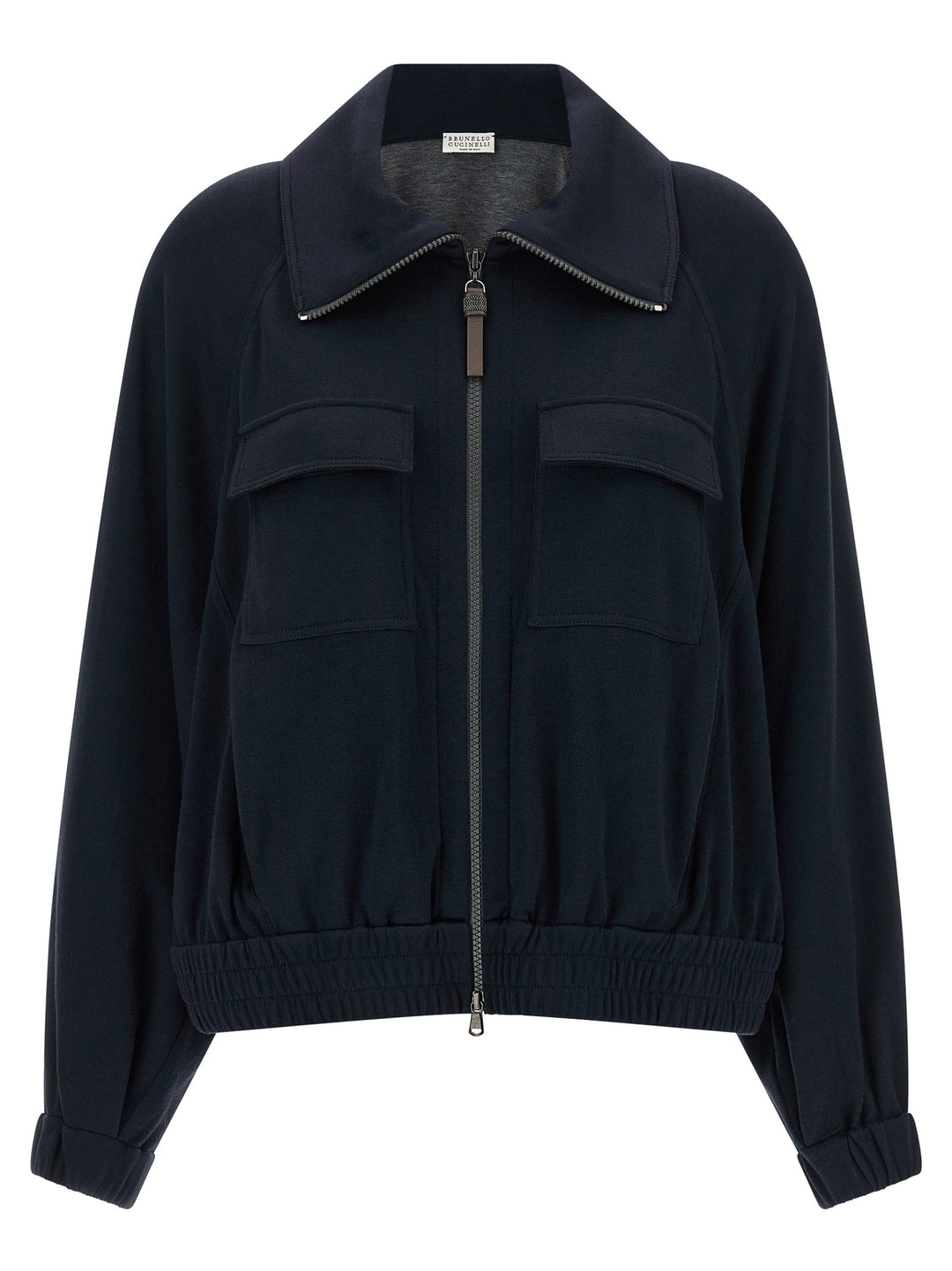 Brunello Cucinelli Blue Cotton Bomber