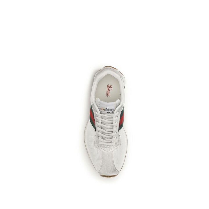 Gucci White Polyester Athletic Sneakers