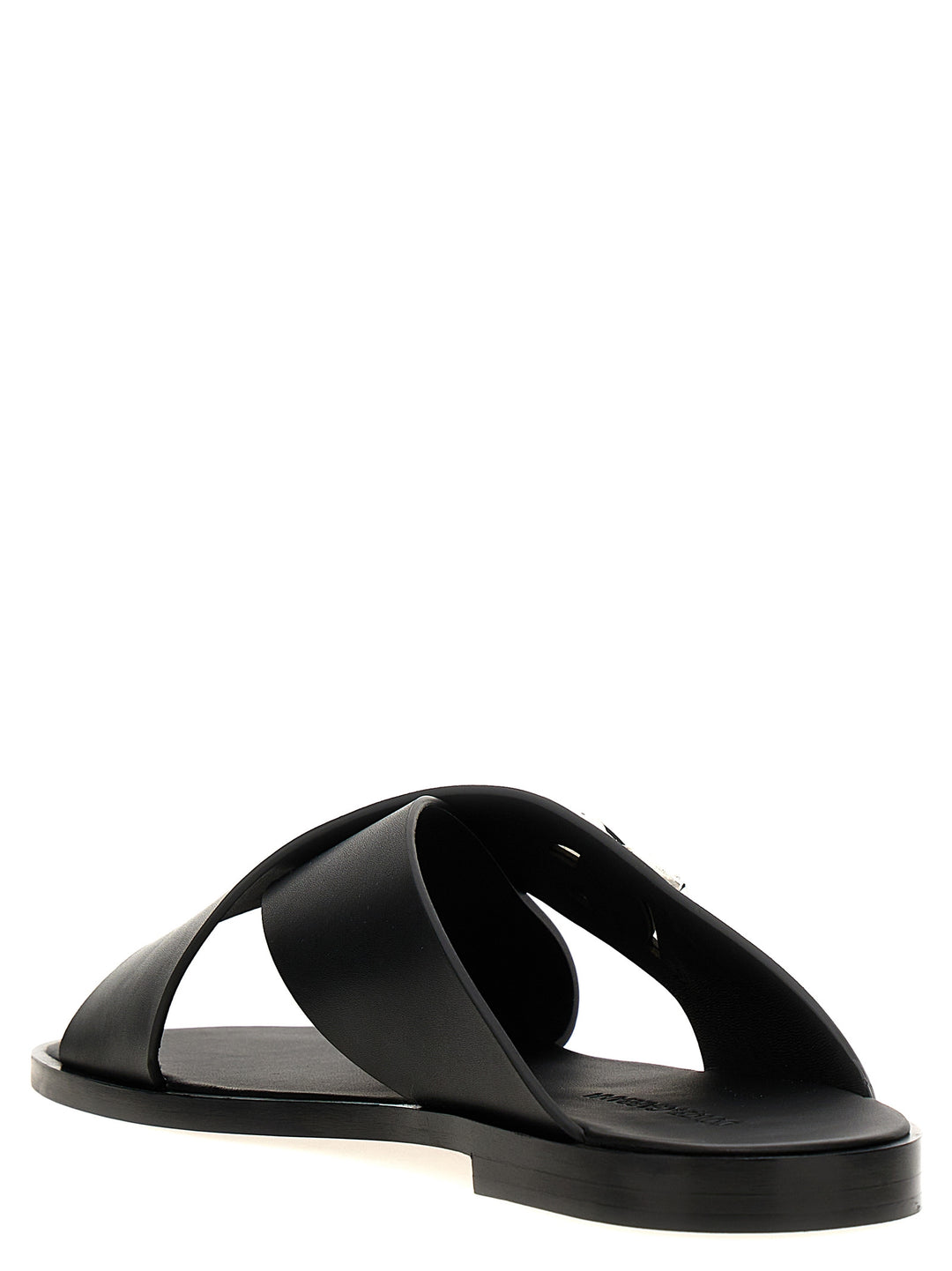 Dolce &amp; Gabbana Black Calfskin Slides