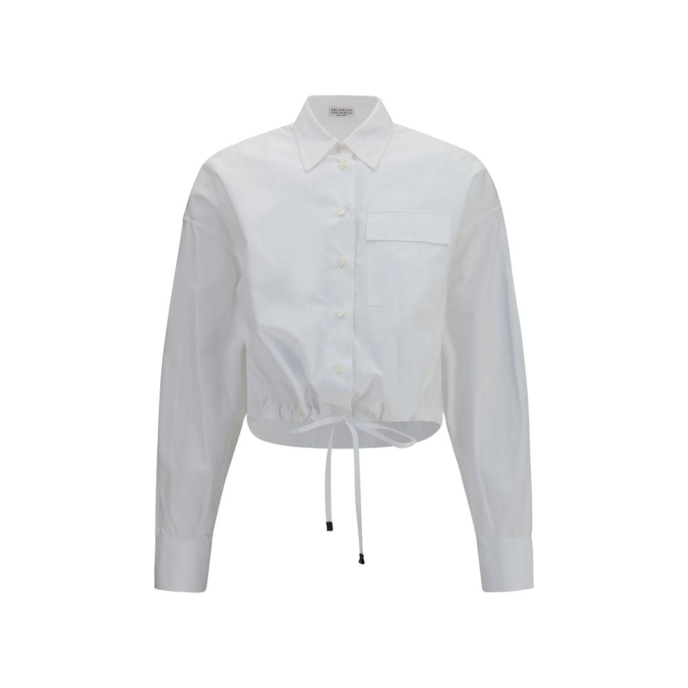 Brunello Cucinelli White Cotton Dress Shirt