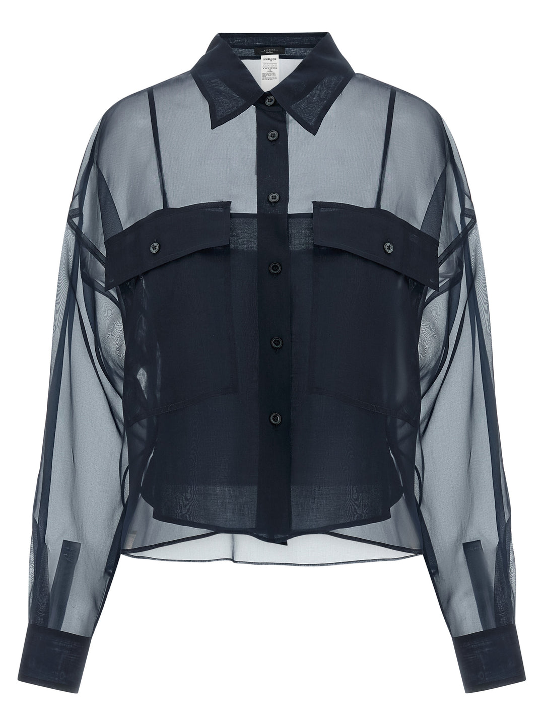 Max Mara Blue Cotton Blouse
