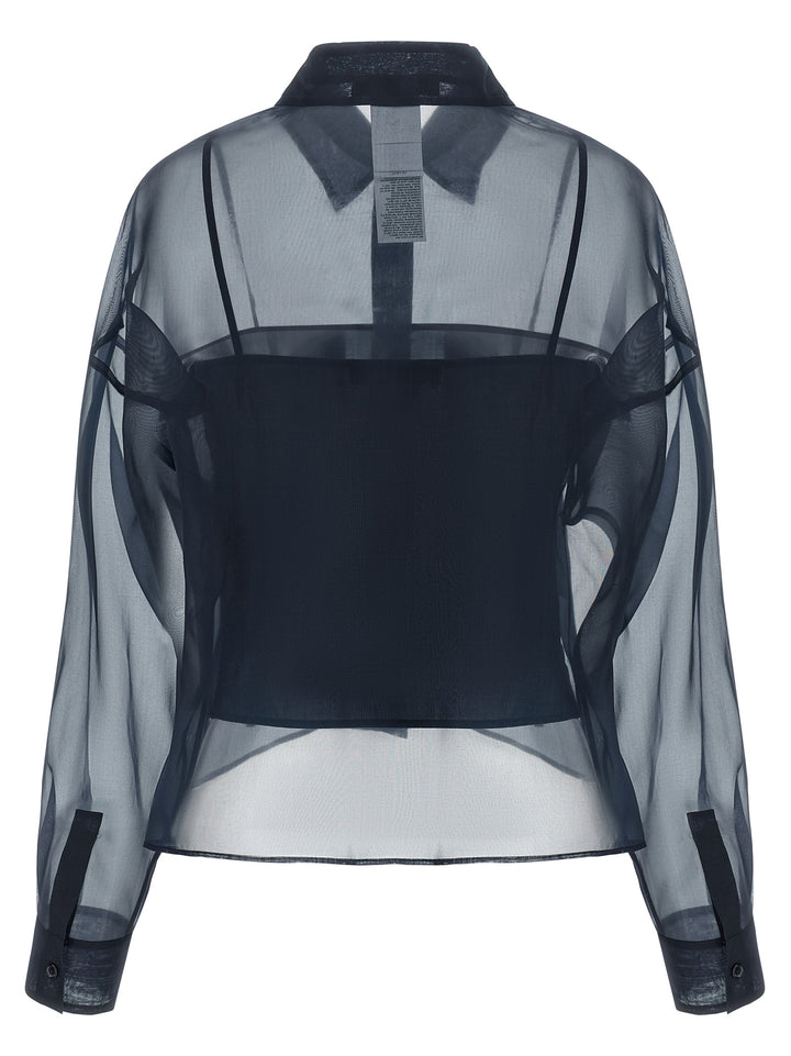 Max Mara Blue Cotton Blouse